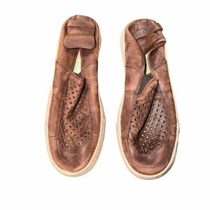 Cushe Shumakers Mark Slip On Shoes Men’s 10 Brown Leather Comfort Casual